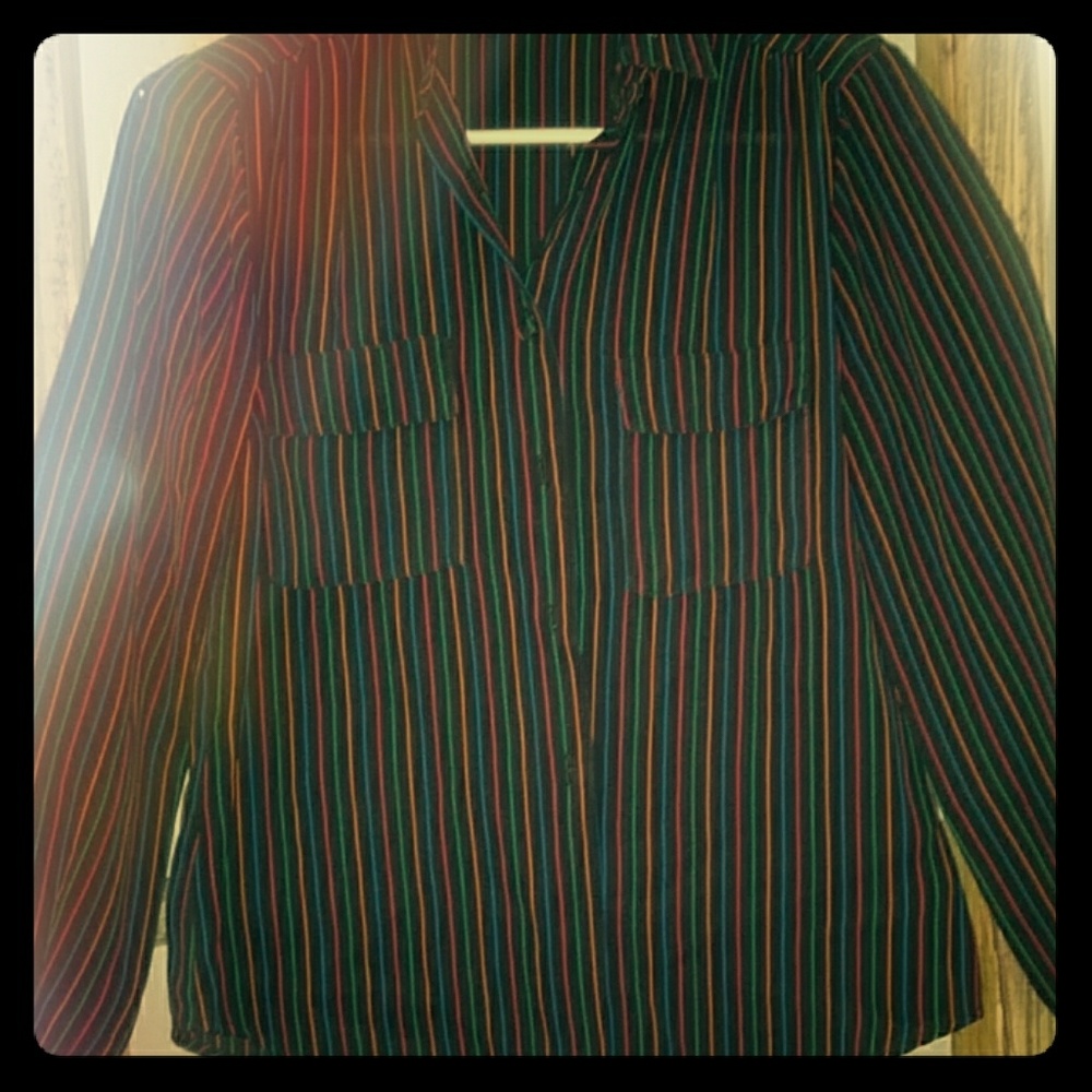 Long sleeve dressy shirt.